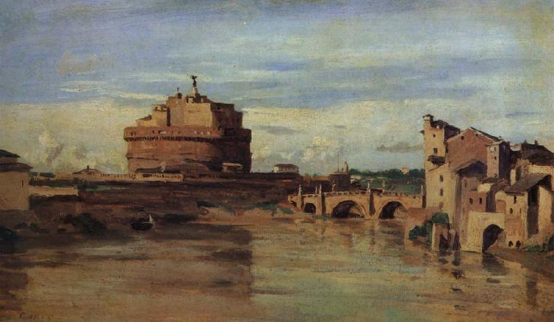 Corot Camille The castle of Sant Angelo and the Tiber